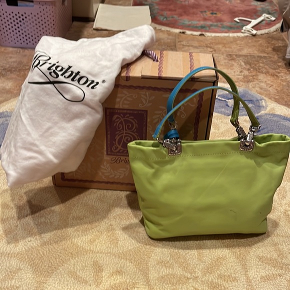 Brighton Jodi reversible leather/fabric small handbag in original bag & box - Picture 4 of 9